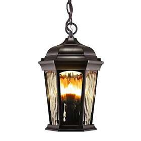 Ehl-130w-md Euri Lighting 811174034186 Flickering Flame Hanging Lantern Water Glass With I
