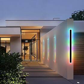 Favorite Garden 619264977067 Modern Outdoor Wall Lights 2 Pack Long Sconce Lighting Fixtures W