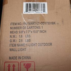 Fayltod17331 Faymart Lighting Outdoor Wall Light Fixture Matte Black