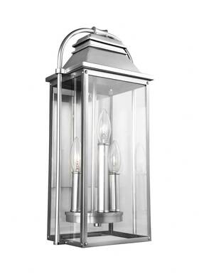 Lantern-18.25 Feiss Ol13200pbs Wellsworth - 3 Light Outdoor Small Wall Inches Tall And 8.5