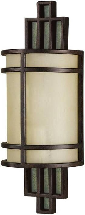 Wb1283gbz Feiss Fusion 1-light Outdoor Wall Sconce Bronze Art Deco