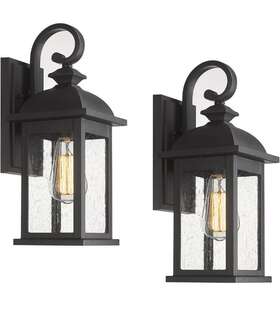 4fd54b Femila 2-pack Exterior Wall Sconce Outdoor Waterproof Fixtures - Black