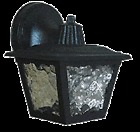 671669 Fixture Outdoor Single Lantern 7 Light Black Wall Lighting "