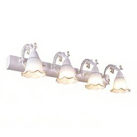 16164-nf Fixturedisplays 25.63 Inch Glass Wall Sconce E14 Bathroom Light Vintage Gold Accent