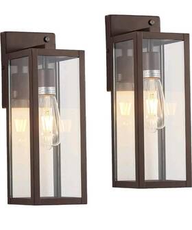 Flalinko 755534085305 14 Inch Dusk To Dawn Outdoor Wall Sconce 2 Pack Bronze Exterior Mount Lante Flalinko 755534085305 14 Inch Dusk To Dawn Outdoor Wall Sconce 2 Pack Bronze Exterior Mount Lante