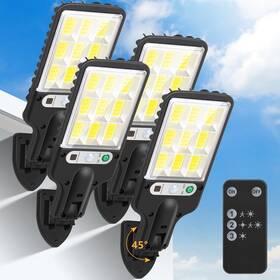 Flumy 426908265151 4 Luces Solares De Calle Para Exteriores Patio Con Sensor Movimiento Y Remoto