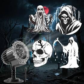 Wstyd001 Fnhmsl Halloween Projector Lights Outdoor Rotating Ghost Black