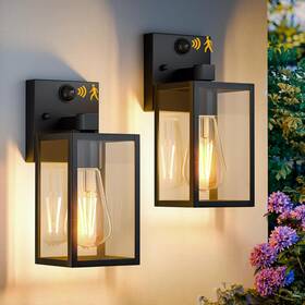 Fn-9x-001 Fnyuslet 2 Pack Motion Sensor Outdoor Light Fixtures Wall Mount Dusk To Dawn Front Porch