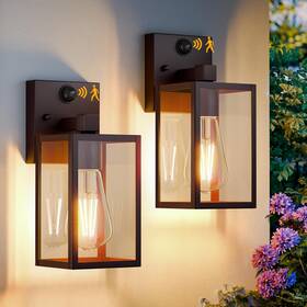 Fn-9x-002 Fnyuslet 2 Pack Motion Sensor Outdoor Light Fixtures Wall Mount Oil Rubbed Bronze Fro