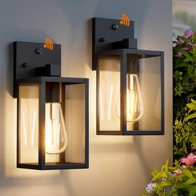 Fn-9x-013 Fnyuslet 2 Pack Dusk To Dawn Exterior Lighting Fixtures Wall Mount Sensor Outside Fro