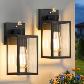 Usymyp-dws-bk-2 Folksmate 2 Pack Dusk To Dawn Outdoor Wall Light Fixtures Exterior Porch Waterp