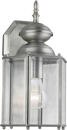 1007-01-54 Forte Lighting 1007-01 Outdoor Wall Sconce - Nickel 1007-01-54 Forte Lighting 1007-01 Outdoor Wall Sconce - Nickel
