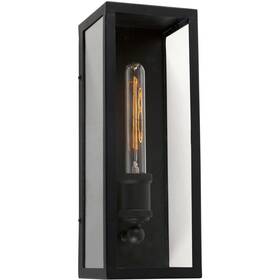 1155-01-04 Forte Lighting Erin 1 Light 14 Inch Black Outdoor Wall