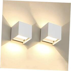 Hwbd-12w Fpds 2 Pcs 12w Outdoor Sconces Wall Lights Led Pack White-3000k-warm Light
