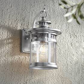 Led02044-s-392 Franklin Iron Works Callaway Modern Industrial Outdoor Wall Light Fixture Chrome Lantern 11 3/4 Inch