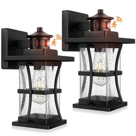 B06060pg Frelii 2pk 2 Packs Motion Sensor Outdoor Wall Lights - Upgrade Dusk To Dawn Porch Lighti