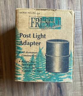 Ph-024 Fresco New Outdoor Lighting Post Light Adapter White 3 Inch Aluminum Model #ph-024 Ph-024 Fresco New Outdoor Lighting Post Light Adapter White 3 Inch Aluminum Model #ph-024