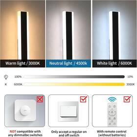 11749257 Gator Overstock 2 Pack 31.4inch Modern Outdoor Led Wall Sconce Dimmable 3000k-6000k With Remote