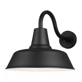 Generation Lighting 313029783763 Barn Light 1-light Matte Black Modern Farmhouse Outdoor Wall Mount Lantern Sconc