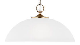 6516501en3-848 Generation Lighting 6516501en3 Geary 16inch.w Led Outdoor Pendant Brass