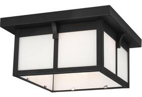 Generation Lighting 785652120725 Tomek 2-light Flush Mount Outdoor Ceiling Lamp Black Generation Lighting 785652120725 Tomek 2-light Flush Mount Outdoor Ceiling Lamp Black
