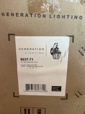 8037-71 Generation Lighting Sea Gull Lancaster 1-light Outdoor Wall Lantern In Antique