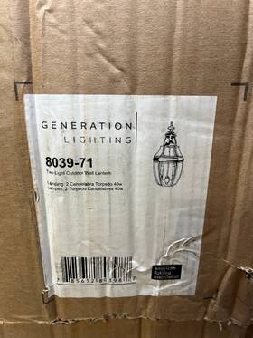 8039-71 Generation Lighting Lancaster 2-light Outdoor Wall Lantern 8039-71 Generation Lighting Lancaster 2-light Outdoor Wall Lantern
