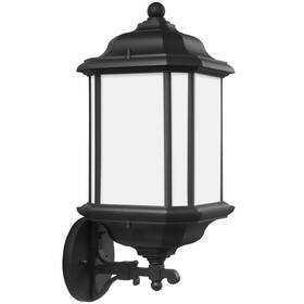 84532en3-12 Generation Lighting Black One Light Outdoor Wall Lantern From The Kent Collection