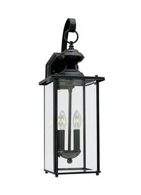 8468en-12 Generation Lighting Sea Gull Jamestowne 20.25 Inch 2-light Outdoor Wall Lantern In Black