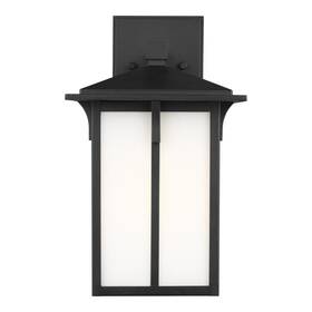 8652701-12 Generation Lighting Black One Light Outdoor Wall Lantern From The Tomek Collection