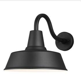 8737401en3-12 Generation Lighting Barn Light Outdoor Wall Lantern 1-light Black