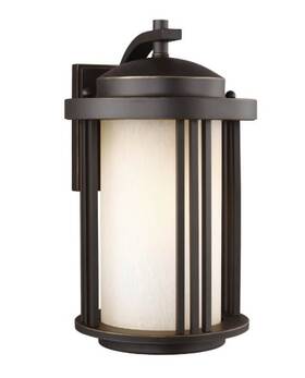 8747901-71 Generation Lighting Art-deco Medium Wall Lantern In Antique Bronze Finish