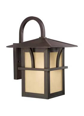 88882en3-51 Generation Lighting Medford Lakes 17 Outdoor Wall Light In Statuary Bronze