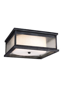 Ol11113dwz Generation Lighting Ol11113 Pediment 2 Light 13inch.w Outdoor Flush Dark Weathered