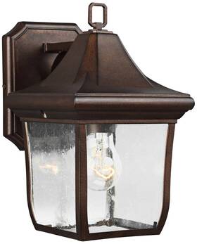 Ol13100ptbz Generation Lighting Oakmont 10 3/4 Inch Patina Bronze Outdoor Wall Light