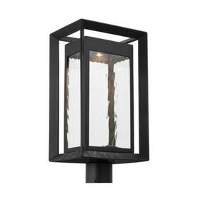 Ol13707txb-l1 Generation Lighting Urbandale Large 1-light Textured Black Stonestrong Outdoor Post Light With Led