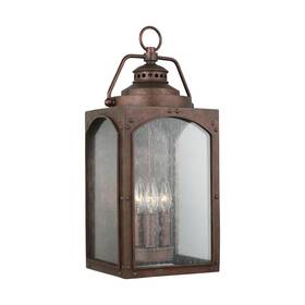 Ol14372co Generation Lighting Randhurst 3-light Outdoor Wall Light In Copper Oxide