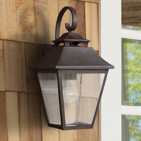 Ol14402sbl Generation Lighting Galena 16 Inch High Sable Steel Outdoor Wall Light