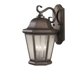 Ol5902en Generation Lighting Ol5902en/bk Martinsville 3-light Outdoor Wall Light In Bronze