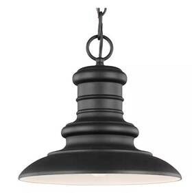 Ol8904txb Generation Lighting Redding Station Textured Black 1-light Hanging Lantern