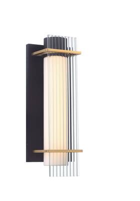 P1511-707-l George Kovacs Midnight Gold Outdoor Wall Light In Sand Coal And Honey