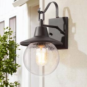 Gepow 732133129081 Farmhouse Outdoor Wall Lights Bronze Exterior Sconces Light Fixture Wit