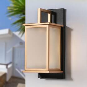 Gepow 732133129722 Black And Gold Outdoor Wall Lights Modern Exterior Sconce Lanterns With