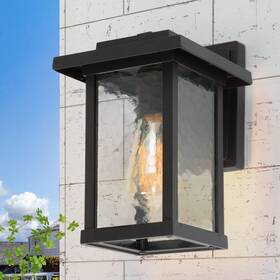 Gepow 732133134689 Black Outdoor Wall Lights Modern Farmhouse Porch Mount W