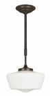 461740 Glass 120869 Luray 1 Schoolhouse Light Opal Rubbed Oil Id Bronze