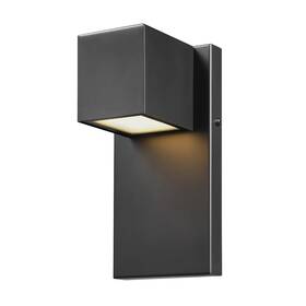 60000124 Globe 058219669884 Electric 17w Integrated Led Outdoor Wall Sconce Matte Black Finish