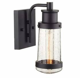 44315 Globe Electric Inch Vintage Bennett Matte Black Outdoor Wall Lantern Sconce 1 Light