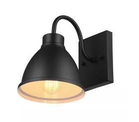 44866 Globe Electric Swanson Matte Black Farmhouse Indoor/outdoor 1-light Wall Sconce