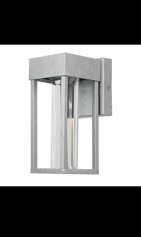 44880 Globe Electric Bowie 1-light Led Outdoor Wall Sconce Galvanized Steel