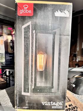 44888 Globe Electric Montague Brushed Bronze Vintage Outdoor 1 Light Wall Sconce
